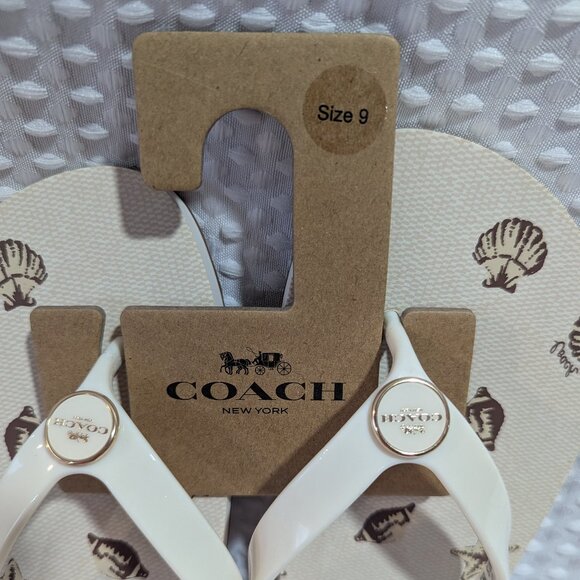 Coach Zayn Flip Flop With Shell Print, size 9, 10, 11. - Picture 2 of 8